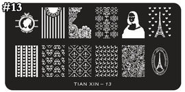 1PC stamping nail art plate noel for nails template christmas stamp set with powder false nails stainless steel accessories