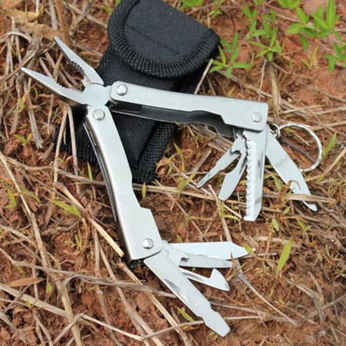 2015 New 9in1 Outdoor Stainless Steel Multi Tool Plier Portable Pocket Mini Camping Kit 1SDS Christmas Gift 6LNO