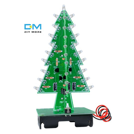 3D Xmas Tree 7 Color Light Flash LED Circuit Christmas Trees LED Diy Kit Electronic PCB Board Module DC 4.5V-5V