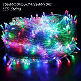 10M 20M 30M 50M 100M LED Garland String Light Christmas Fairy Lights Outdoor for Christmas Tree Wedding Party Decoration navidad