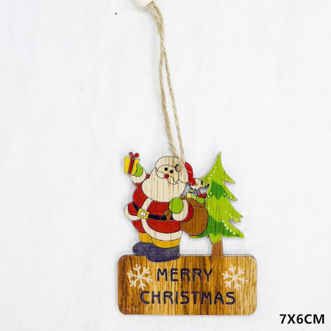 2020 New Year Natural Xmas Elk Wood Craft Christmas Tree Ornament Noel Christmas Decoration for Home Wooden Pendant Navidad Gift