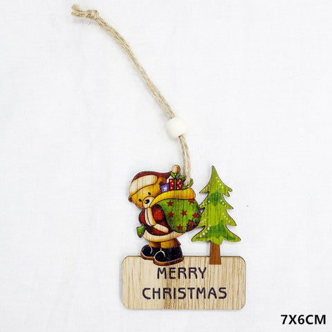 2020 New Year Natural Xmas Elk Wood Craft Christmas Tree Ornament Noel Christmas Decoration for Home Wooden Pendant Navidad Gift