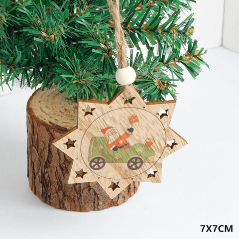 2020 New Year Natural Xmas Elk Wood Craft Christmas Tree Ornament Noel Christmas Decoration for Home Wooden Pendant Navidad Gift