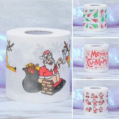 Home Santa Claus Bath Toilet Roll Paper Christmas Supplies Xmas Decor Tissue Рождество новый год Natal Noel