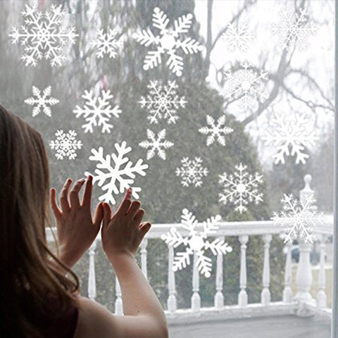 Christmas Wallpaper Snowflake Stickers Window Glass New Year Wallpaper Stickers Wallpaper Stickers Atmosphere Decoration For Kid