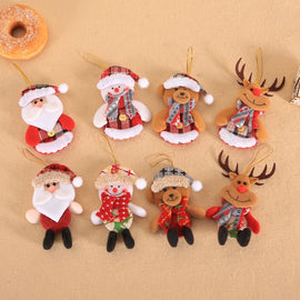 1PC Santa Claus Snowman Deer Christmas Tree Pendants Hanging Ornaments Gifts New Year Xmas Decor Home Festive Party Decoration