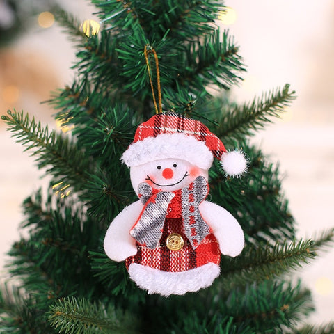 1PC Santa Claus Snowman Deer Christmas Tree Pendants Hanging Ornaments Gifts New Year Xmas Decor Home Festive Party Decoration