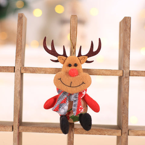 1PC Santa Claus Snowman Deer Christmas Tree Pendants Hanging Ornaments Gifts New Year Xmas Decor Home Festive Party Decoration