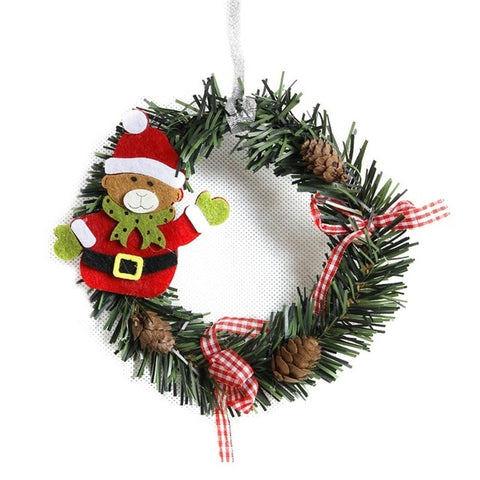 Christmas Ornament Little Garland Christmas Snowman Santa Claus Christmas Tree Door Decoration Ornaments Random Delivery