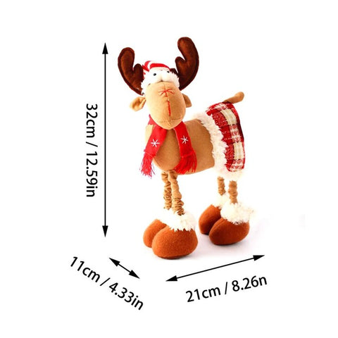 Christmas Elk Plush Toy Reindeer Christmas Decoration Simulation Christmas Deer Miniatures Christmas Doll 2 Kind Size