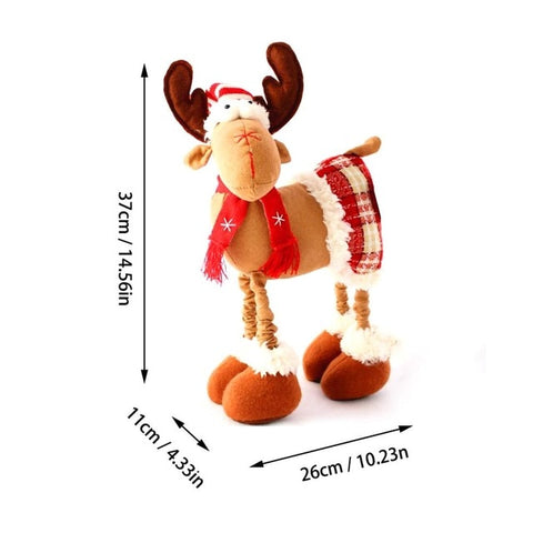 Christmas Elk Plush Toy Reindeer Christmas Decoration Simulation Christmas Deer Miniatures Christmas Doll 2 Kind Size