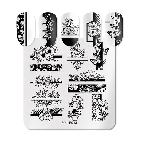 PICT YOU Christmas Festival New Year Snowflake Pattern Nail Stamping Plates Nail Art Plate Stencil Stainless Steel Nail Design