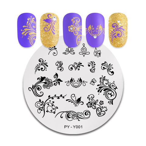 PICT YOU Christmas Festival New Year Snowflake Pattern Nail Stamping Plates Nail Art Plate Stencil Stainless Steel Nail Design