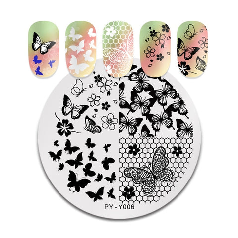 PICT YOU Christmas Festival New Year Snowflake Pattern Nail Stamping Plates Nail Art Plate Stencil Stainless Steel Nail Design