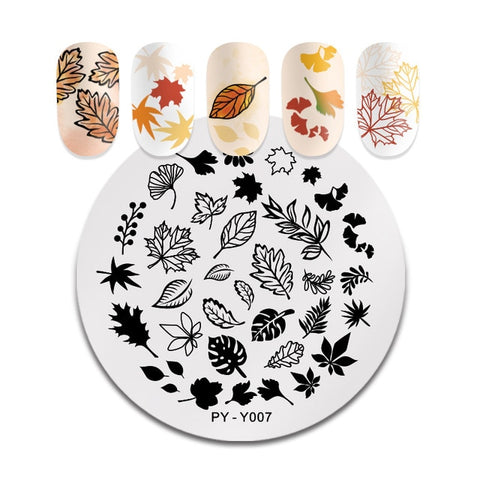 PICT YOU Christmas Festival New Year Snowflake Pattern Nail Stamping Plates Nail Art Plate Stencil Stainless Steel Nail Design