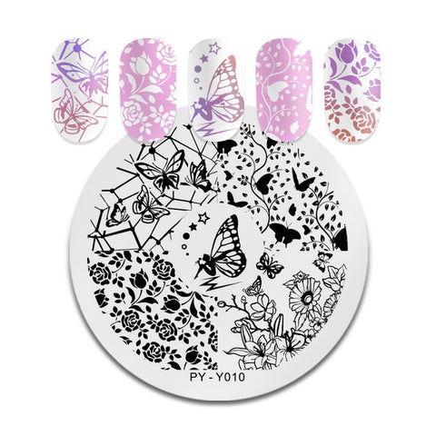 PICT YOU Christmas Festival New Year Snowflake Pattern Nail Stamping Plates Nail Art Plate Stencil Stainless Steel Nail Design