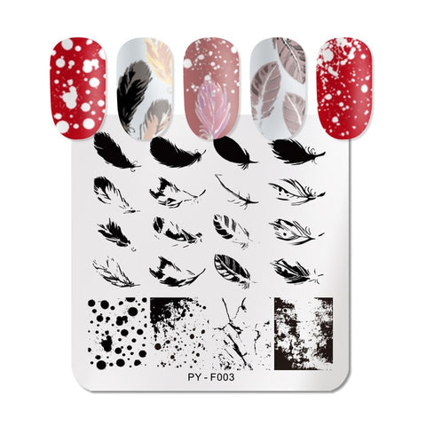 PICT YOU Christmas Festival New Year Snowflake Pattern Nail Stamping Plates Nail Art Plate Stencil Stainless Steel Nail Design