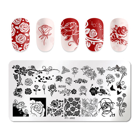 PICT YOU Christmas Festival New Year Snowflake Pattern Nail Stamping Plates Nail Art Plate Stencil Stainless Steel Nail Design