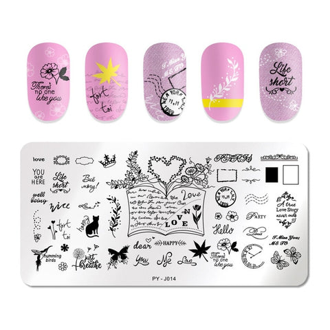 PICT YOU Christmas Festival New Year Snowflake Pattern Nail Stamping Plates Nail Art Plate Stencil Stainless Steel Nail Design