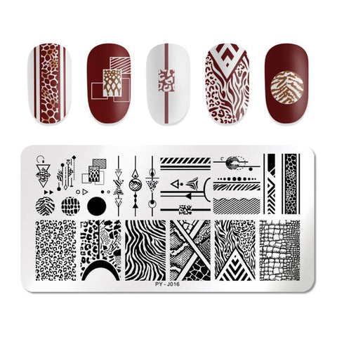 PICT YOU Christmas Festival New Year Snowflake Pattern Nail Stamping Plates Nail Art Plate Stencil Stainless Steel Nail Design