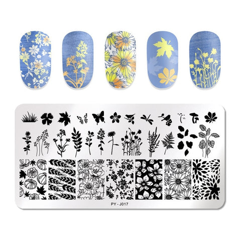 PICT YOU Christmas Festival New Year Snowflake Pattern Nail Stamping Plates Nail Art Plate Stencil Stainless Steel Nail Design