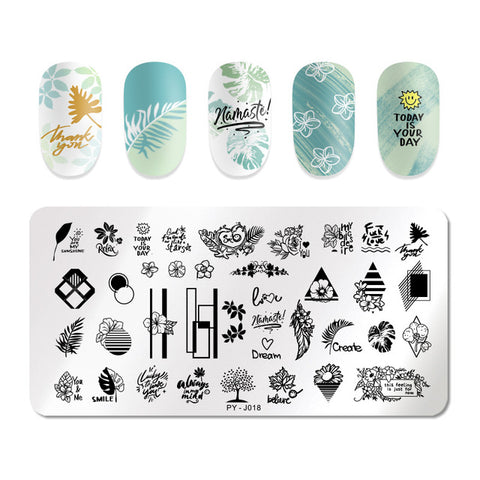 PICT YOU Christmas Festival New Year Snowflake Pattern Nail Stamping Plates Nail Art Plate Stencil Stainless Steel Nail Design