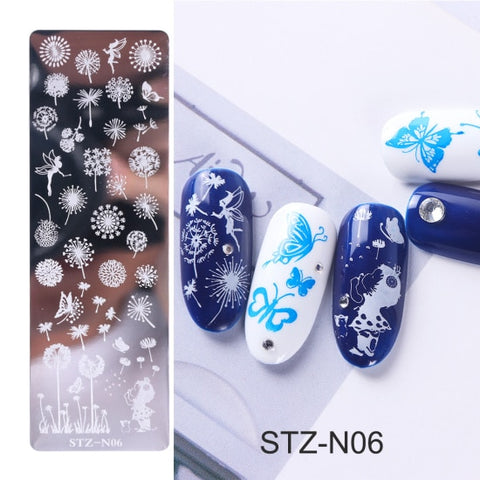 STZ Christmas Designs Nail Stamping Plates Snowflakes Deer Gift Nail Art Stamp Templates Stencils Polish Manicure Tools STZ-N/BE