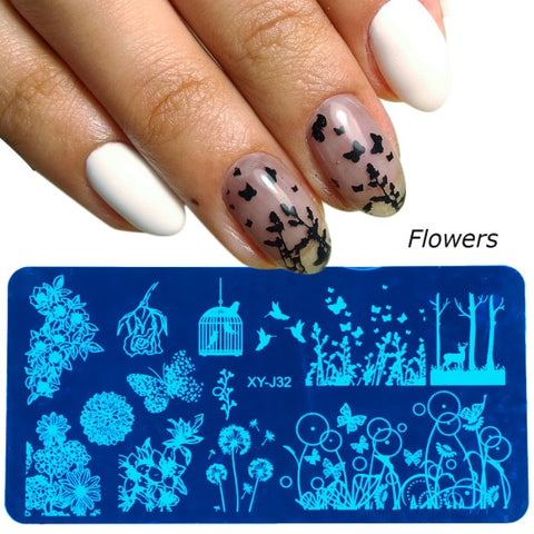 STZ Christmas Designs Nail Stamping Plates Snowflakes Deer Gift Nail Art Stamp Templates Stencils Polish Manicure Tools STZ-N/BE