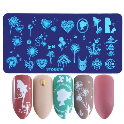 STZ Christmas Designs Nail Stamping Plates Snowflakes Deer Gift Nail Art Stamp Templates Stencils Polish Manicure Tools STZ-N/BE