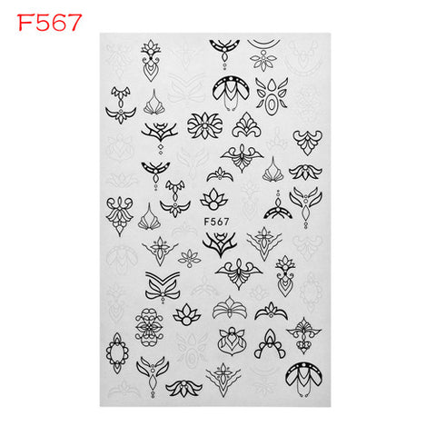 11Sheet 3D Santa/Claus/Elk/Snowman Design Nail Adhesive Stickers Christmas New Year Nail Decals Wraps Manicure Decoration Tools