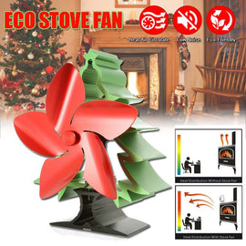 Christmas Stove Fan 5 Blade Fireplace Fan Heat Powered Log Wood Burner Eco Fan Friendly Quiet Home Efficient Heat Distribution