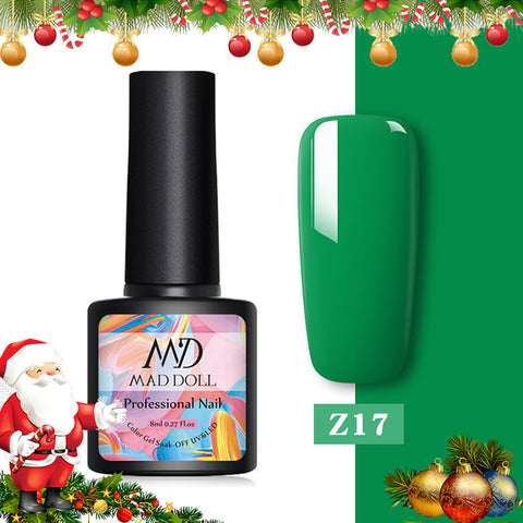 MAD DOLL 1 Bottle 8ml Christmas UV Gel Xmas Polish Sequins Nail Gel Holographic Glitter Soak Off Nail Art Gel Polish Varnish