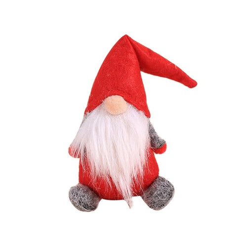 Handmade Long Hat Swedish Stuffed Gnome Toy Santa Doll Gnome Nordic Home Ornaments Christmas Santa Gift Decoration for Home