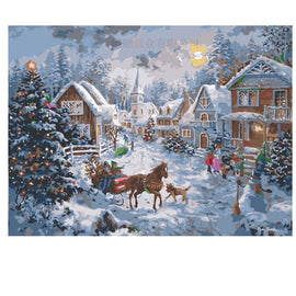 Manufacturers Wholesale 4050 Christmas Series Cross Border Supply of Goods Digital Oil Painting DIY Pure Hand-Painted Decorative