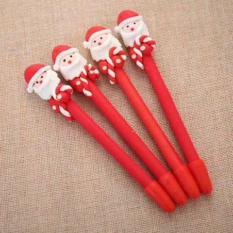 Christmas Award Student Small Gifts Cute Pens Ballpoint Soft Pottery Gel Ink Pen For children