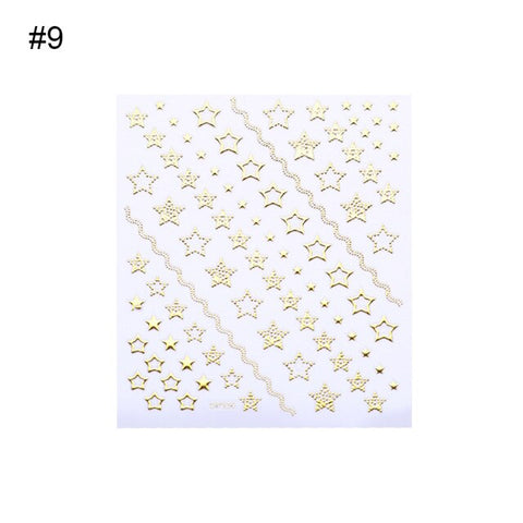 1 Sheet Christmas Snowflake 3D Nail Sticker Glow in Dark Flower Mixed Patterns Nail Transfer Decals Stickers Nail Art DIY Decor