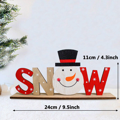 50pcs Wooden 2019 Christmas Decorations Mini Tree Ornaments Santa Claus Snowman Deer Xmas Party Decoration for Home New Year