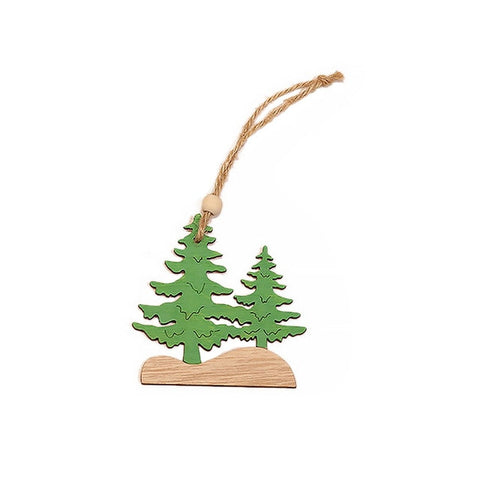 2020 New Year Natural Xmas Elk Wood Craft Christmas Tree Ornament Christmas Decoration For Home Wooden Pendant Navidad Gifts Hot