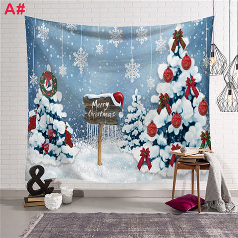 Xmas Art Home Wall Hanging Tapestry Wall Ornamentation Christmas Wall Decor