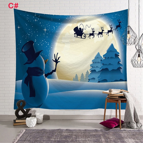 Xmas Art Home Wall Hanging Tapestry Wall Ornamentation Christmas Wall Decor