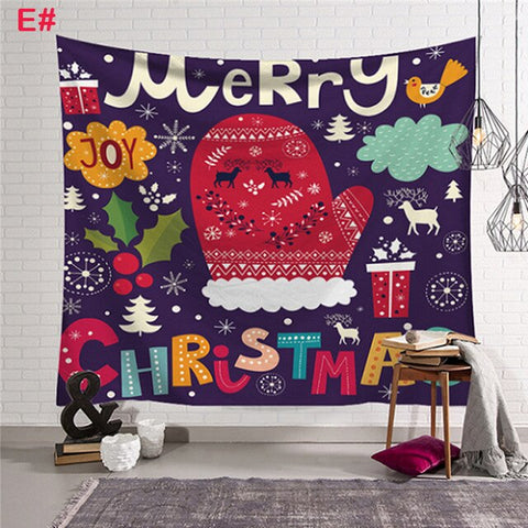 Xmas Art Home Wall Hanging Tapestry Wall Ornamentation Christmas Wall Decor