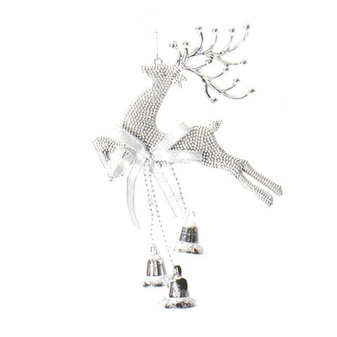 Merry Christmas Decorations Silver Gold Xmas Baubles Chital Christmas Tree Ornament Reindeer Party Decor Hanging