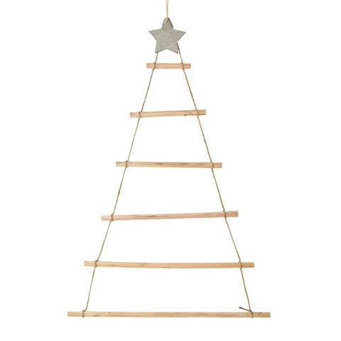 Christmas Nordic Style Artificial Fake Tree Wooden Tree Wall Hanging Ornaments New Year Nursery Kids Room Decor For Home Navidad