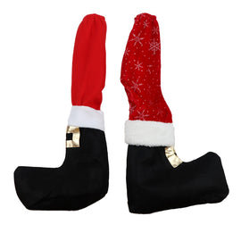 1 Pcs Creative Lovely Christmas Table Leg Chair Foot Covers Furniture Legs Protective Covers For Xmas Party Decoration