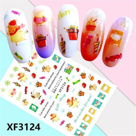 ROSALIND 1pcs Nail Stickers Water Transfer Sticker Nail Art As Picture Show Stickers Nail Art Noel As Picture Show 15.3x9cm