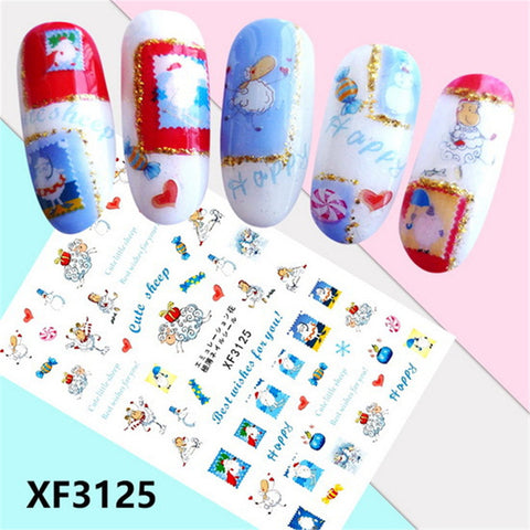 ROSALIND 1pcs Nail Stickers Water Transfer Sticker Nail Art As Picture Show Stickers Nail Art Noel As Picture Show 15.3x9cm