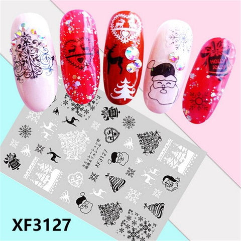 ROSALIND 1pcs Nail Stickers Water Transfer Sticker Nail Art As Picture Show Stickers Nail Art Noel As Picture Show 15.3x9cm