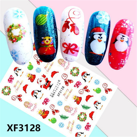 ROSALIND 1pcs Nail Stickers Water Transfer Sticker Nail Art As Picture Show Stickers Nail Art Noel As Picture Show 15.3x9cm