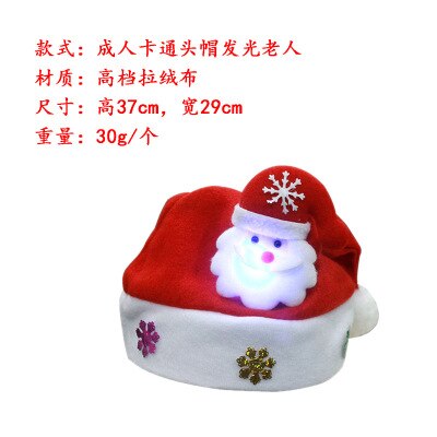 2019 Kids Adult LED Christmas Hat Santa Claus Reindeer Snowman Xmas Gifts Cap bonnet de noel adulte santa claus hat dropship