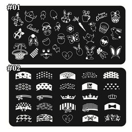 1PC stamping nail art plate  noel for nails template christmas stamp set with powder false nails  stainless steel accessories
